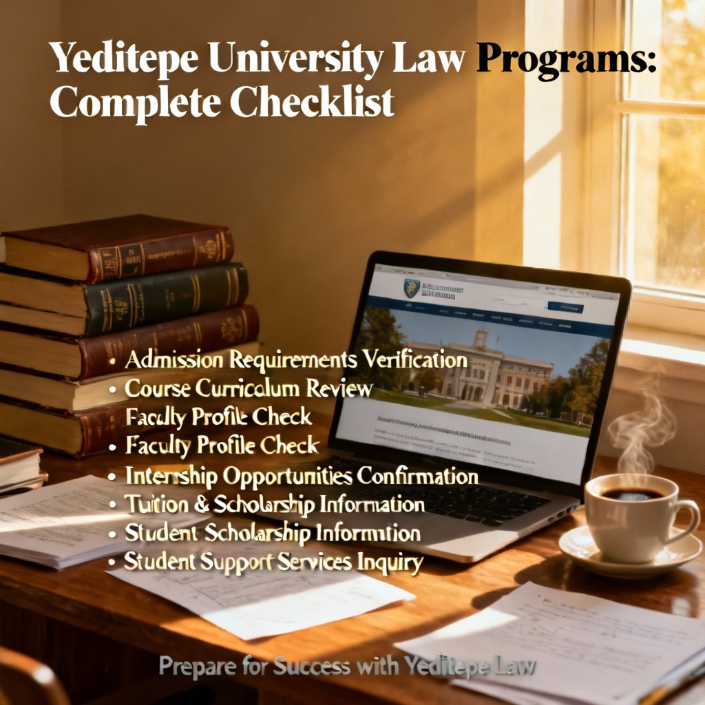 Yeditepe University Law Programs: Complete Checklist